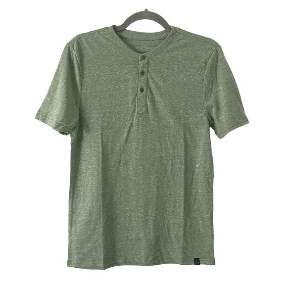Threads 4 Though Men's Green Knit Draco Mineral Wash Henley T-Shirt XS New - Picture 1 of 7